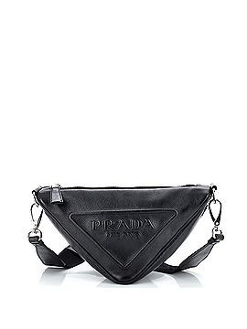 Prada Triangle Logo Zip Crossbody Bag Leather Small (view 1)