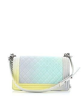 Chanel Rainbow Boy Flap Bag Quilted Painted Caviar Old Medium (view 2)