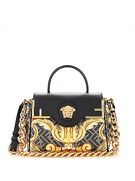 Versace x Fendi Fendace La Medusa Top Handle Bag (Outlet) Printed Laminated Leather with Leather Medium (view 1)