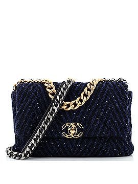 Chanel 19 Flap Bag Tweed and Sequins Large (view 1)