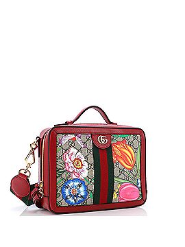 Gucci Ophidia Zip Around Camera Bag Flora GG Coated Canvas Small (view 2)