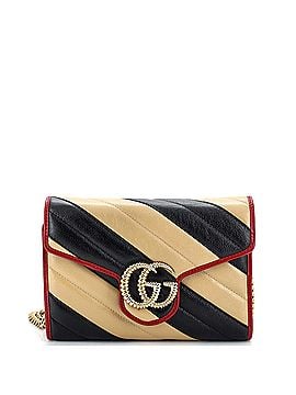 Gucci GG Marmont Chain Wallet Diagonal Quilted Leather Mini (view 1)