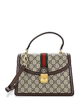 Gucci Ophidia Flap Top Handle Bag GG Coated Canvas Small (view 1)