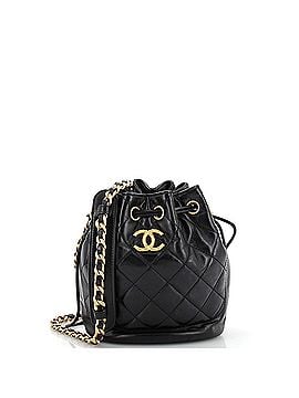 Chanel Textured CC Drawstring Chain Bucket Bag Quilted Calfskin Small (view 1)