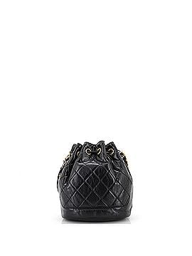 Chanel Textured CC Drawstring Chain Bucket Bag Quilted Calfskin Small (view 2)