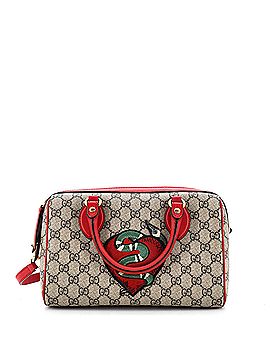 Gucci Convertible Boston Bag Embroidered GG Coated Canvas Small (view 1)