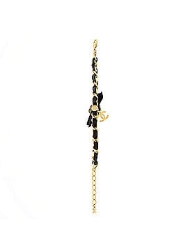 Chanel CC Camellia Chain Bracelet Metal and Leather with Crystals (view 2)