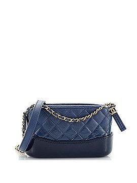 Chanel Gabrielle Double Zip Clutch with Chain Quilted Goatskin and Patent (view 1)
