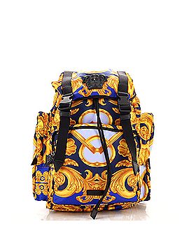 Versace Medusa Double Buckle Backpack Printed Nylon (view 1)