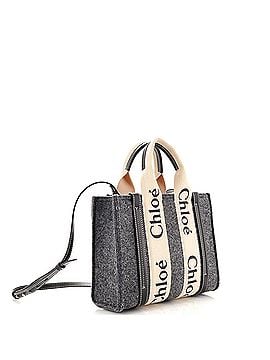 Chloé Woody Tote Recycled Felt with Leather and Canvas Small (view 2)