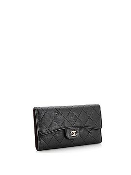 Chanel Trifold Classic Flap Wallet Quilted Caviar Long (view 2)