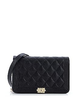 Chanel Boy Wallet on Chain Quilted Caviar (view 1)