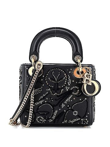 Lady dior bag in best sale embroidered calfskin