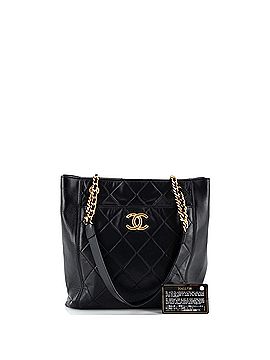 Chanel CC Front Pocket Shopping Tote Quilted Calfskin Small (view 2)
