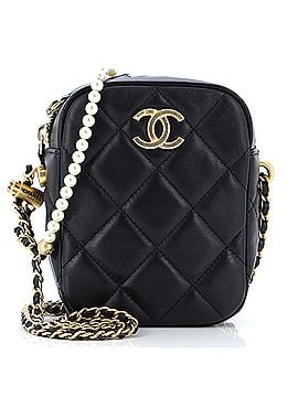 Chanel My Perfect Adjustable Chain Crossbody Bag Quilted Lambskin with Pearls Small (view 1)