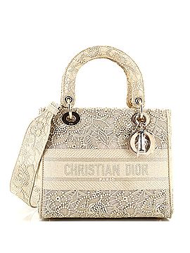 Christian Dior Lady D-Lite Bag Embroidery with Macrame Effect Medium (view 1)