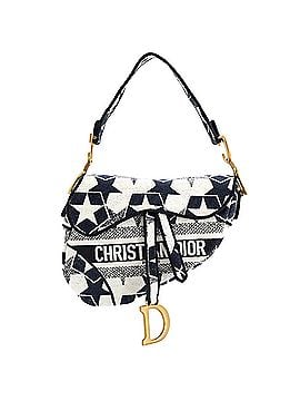 Christian Dior Saddle Bag Stars Embroidered Canvas Medium (view 1)
