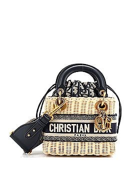 Christian Dior Lady Dior Bag Wicker and Oblique Canvas Mini (view 1)
