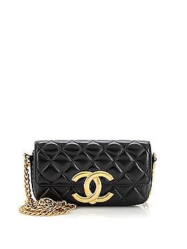 Chanel Giant CC Flap Phone Holder with Chain Quilted Lambskin (view 1)