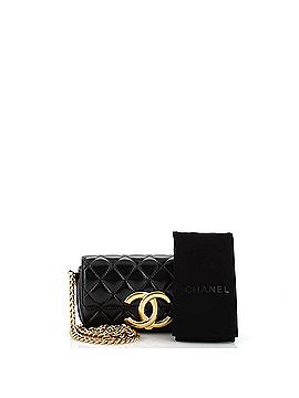 Chanel Giant CC Flap Phone Holder with Chain Quilted Lambskin (view 2)