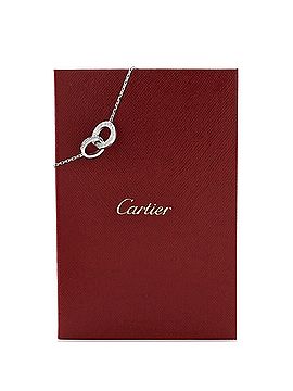 Cartier Love Interlocking Pave Necklace 18K White Gold and Diamonds (view 2)