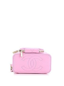 Chanel Business Affinity Top Handle Vanity Case with Chain Quilted Caviar Small (view 2)