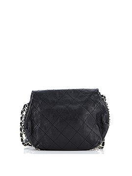Chanel Chain Around Saddle Flap Bag Quilted Calfskin Small (view 2)