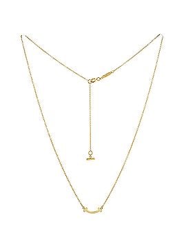 Tiffany & Co. T Smile Pendant Necklace 18K Yellow Gold with Diamonds Mini (view 2)
