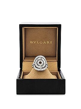 Bvlgari Astrale Cerchi Shield Ring 18K White Gold with Diamonds (view 2)