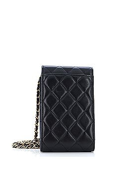 Chanel Lucky Charms Flap Phone Holder Crossbody Bag Quilted Lambskin (view 2)