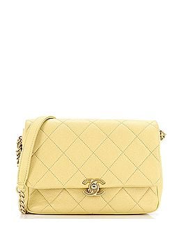 Chanel Chain Melody Flap Bag Quilted Caviar Small (view 1)
