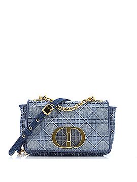 Christian Dior Caro Bag Cannage Embroidered Denim Small (view 1)