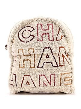 Chanel Logo Zip Backpack Shearling (view 1)
