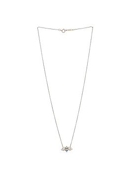Tiffany & Co. Paper Flowers Firefly Pendant Necklace Platinum with Diamonds and Aquamarine Small (view 2)