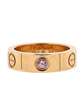 Cartier Love Band 1 Sapphire Ring 18K Rose Gold with Pink Sapphire (view 1)