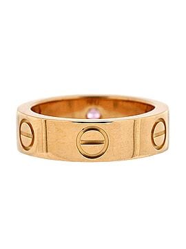 Cartier Love Band 1 Sapphire Ring 18K Rose Gold with Pink Sapphire (view 2)