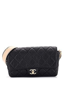 Chanel Buckle Strap CC Messenger Bag Quilted Caviar Medium (view 1)