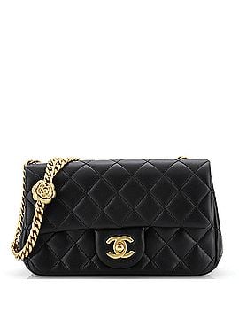 Chanel Sweet Camellia Adjustable Chain Flap Bag Quilted Lambskin Mini (view 1)