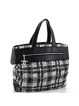 Chanel Front Zip Pocket Tote Printed Nylon Large (view 2)