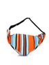 Prada 100% Canvas Plain Multi Color Blue Orange Triangle Logo Zip Crossbody Bag Printed Canvas Large One size - photo 4