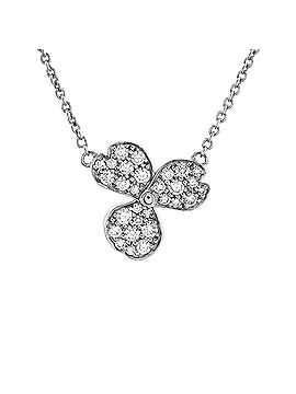Tiffany & Co. Paper Flowers Pendant Necklace Platinum with Pave Diamonds Small (view 1)