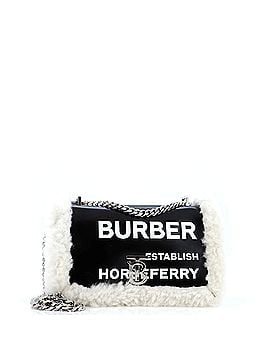 Burberry Lola Shoulder Bag Printed Coated Canvas with Shearling Small (view 1)