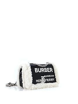 Burberry Lola Shoulder Bag Printed Coated Canvas with Shearling Small (view 2)