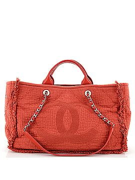 Chanel Double Face Deauville Tote Fringe Quilted Canvas Medium (view 1)