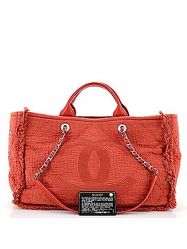Chanel Double Face Deauville Tote Fringe Quilted Canvas Medium (view 2)