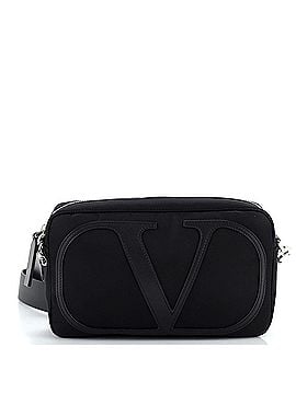 Valentino Garavani VLogo Crossbody Bag Nylon with Leather (view 1)