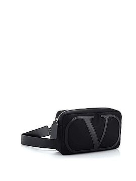 Valentino Garavani VLogo Crossbody Bag Nylon with Leather (view 2)