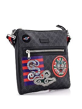 Gucci Night Courrier Zip Messenger GG Coated Canvas with Applique Medium (view 2)