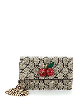Gucci Cherries Wallet on Chain GG Coated Canvas Mini (view 1)