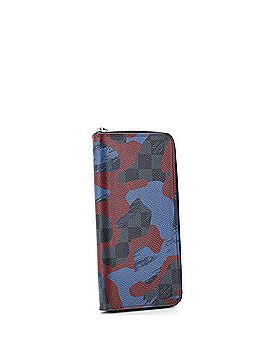 Louis Vuitton Zippy Wallet Limited Edition Camouflage Damier Cobalt Vertical (view 2)